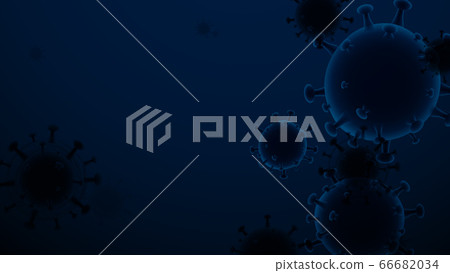 Abstract Coronavirus, Outbreak and Influenza with dark Background. Virus Covid 19. Novel Coronavirus Abstract Coronavirus, Outbreak and Influenza with dark Background. Virus Covid 19. Novel Coronavirus 66682034