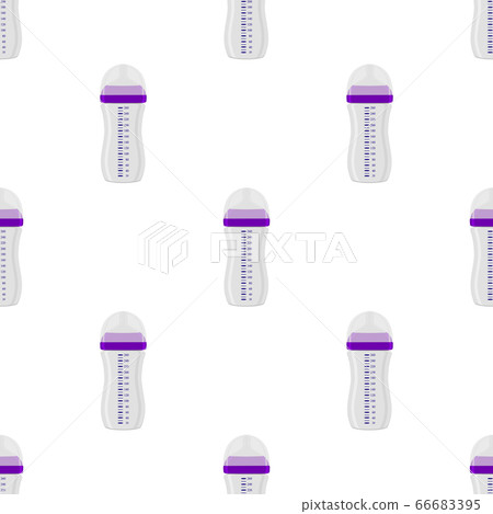 kit baby milk in clear bottle with rubber pacifier 66683395