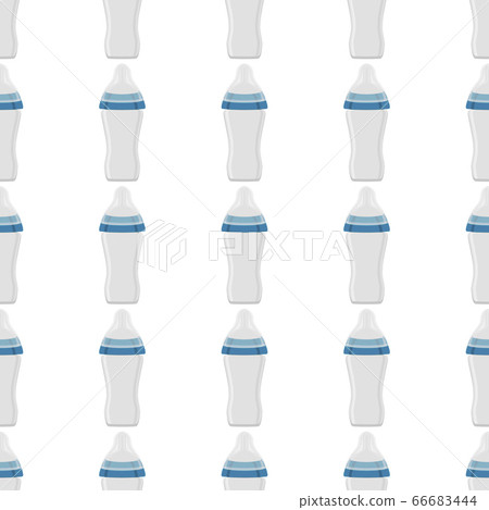 kit baby milk in clear bottle with rubber pacifier 66683444