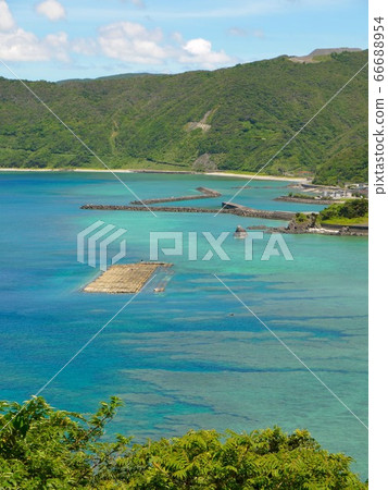 Amami Oshima coastal view with artificial reef 2 Amami Oshima coastal view with artificial reef 2 66688954