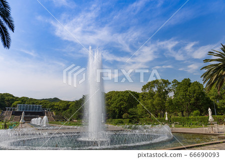 Fountain open space of Suma Rikyu Park in Kobe Fountain open space of Suma Rikyu Park in Kobe 66690093