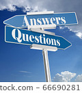 Questions and answers signs 66690281