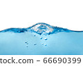The water wave, The water surface is clean, blue 66690399