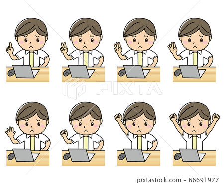 Boy 02_06 (boy operating a laptop, troubled face, upper body) Boy 02_06 (boy operating a laptop, troubled face, upper body) 66691977