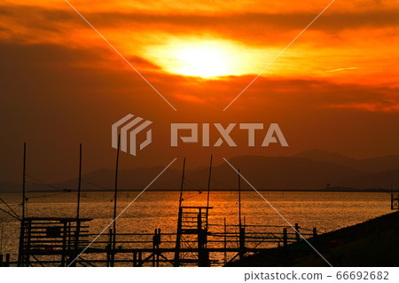 Yanagawa City Ariake Sea Evening View 66692682