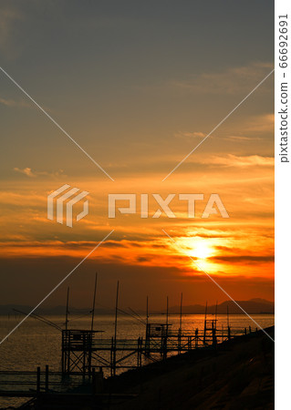 Yanagawa City Ariake Sea Evening View 66692691