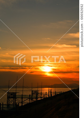 Yanagawa City Ariake Sea Evening View 66692692