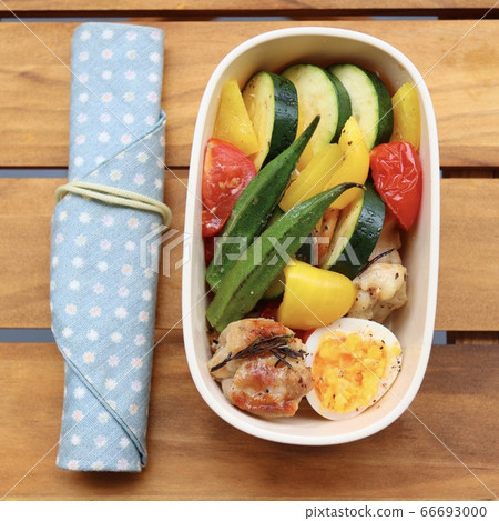 Grilled lunch of summer vegetables 66693000