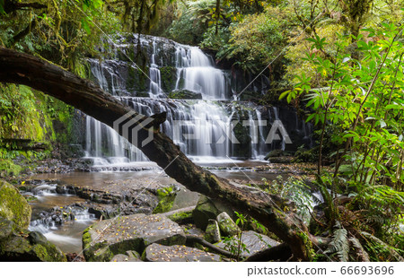 New Zealand waterfall New Zealand waterfall 66693696