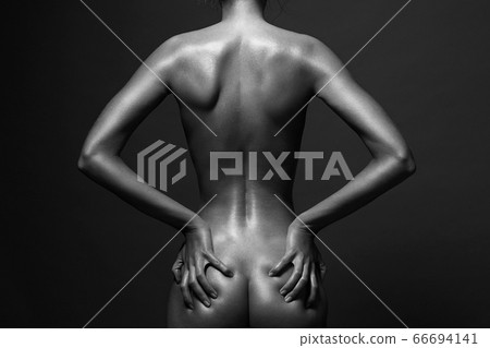 Beautiful Female Back. nude spine of girl in Beautiful Female Back. nude spine of girl in 66694141