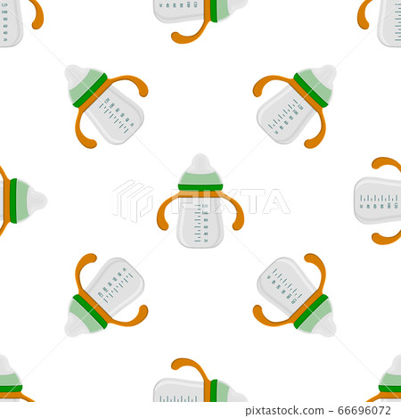 kit baby milk in clear bottle with rubber pacifier 66696072