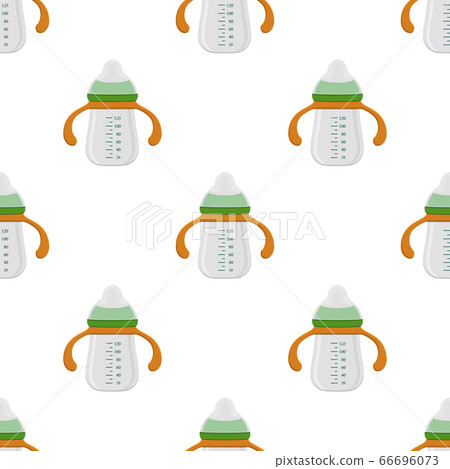 kit baby milk in clear bottle with rubber pacifier 66696073