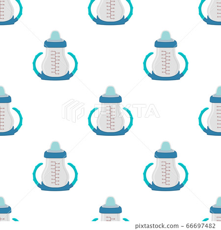 kit baby milk in clear bottle with rubber pacifier 66697482