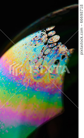 Rainbow color surface of soap ball 66698718