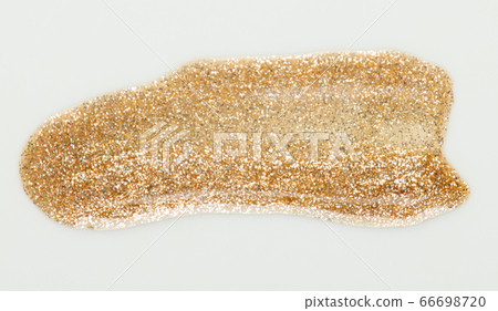 Sparkle gold color paint stroke 66698720