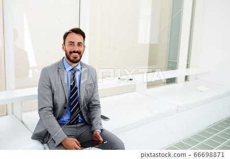 Male specialist in the legal profession is using digital tablet before interview 66698871