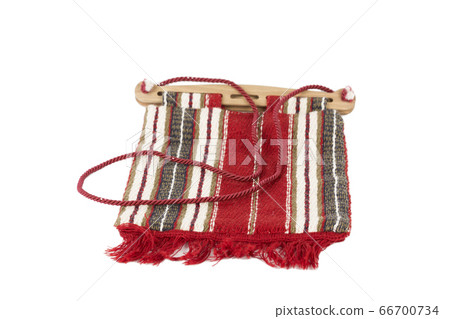 Nice handmade boho bag with wooden handles. 66700734