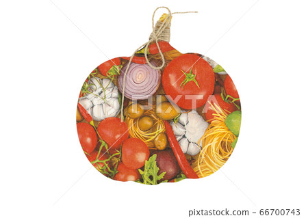 Wooden cutting board with original handmade print. 66700743