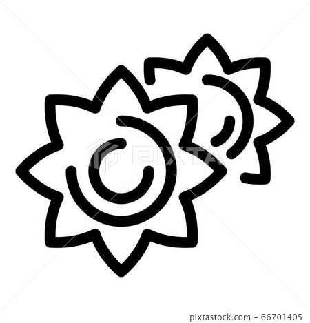 Flowers condiment icon, outline style Flowers condiment icon, outline style 66701405
