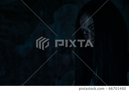 Ancient Thai ghost in traditional costume that Ancient Thai ghost in traditional costume that 66701480