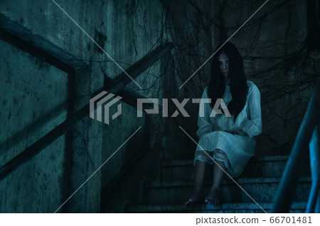 Ancient Thai ghost in traditional costume that Ancient Thai ghost in traditional costume that 66701481