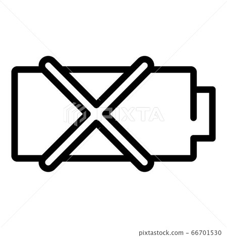 Recycling battery icon, outline style Recycling battery icon, outline style 66701530