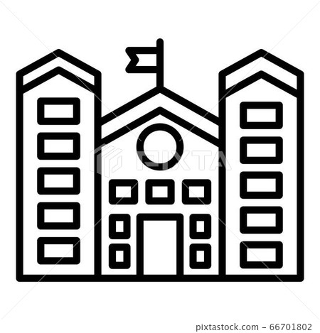 University building icon, outline style University building icon, outline style 66701802