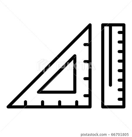 Rulers icon, outline style Rulers icon, outline style 66701805