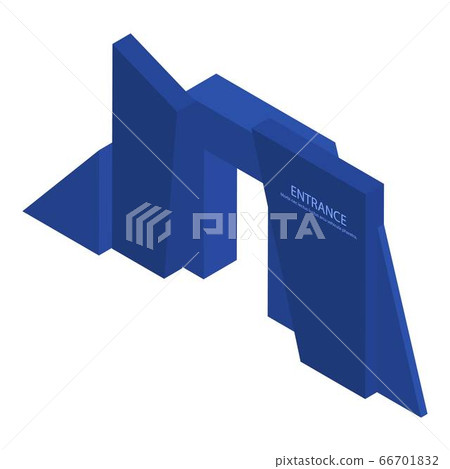 Blue sport arch icon, isometric style 66701832