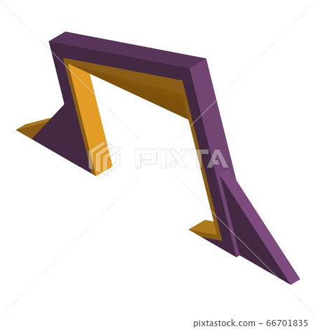 Abstract arch icon, isometric style Abstract arch icon, isometric style 66701835