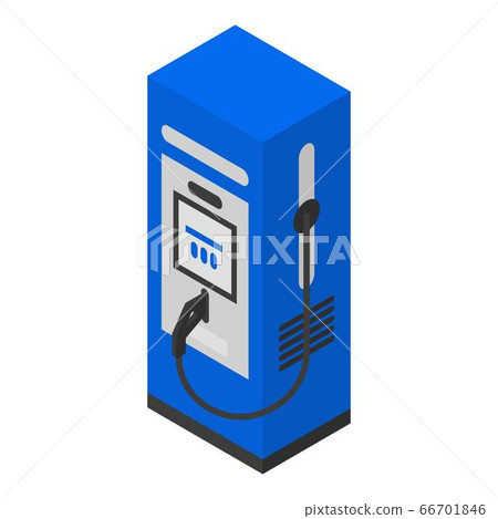 Petrol station icon, isometric style 66701846