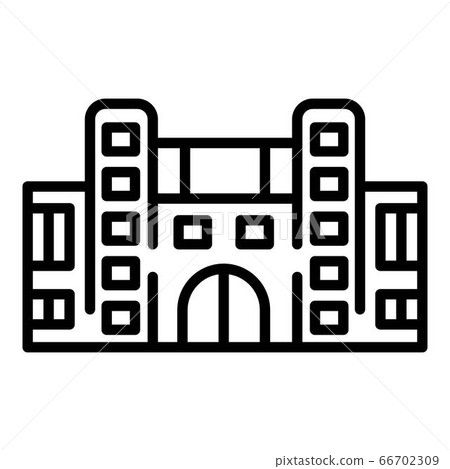 Promotion hall building icon, outline style 66702309