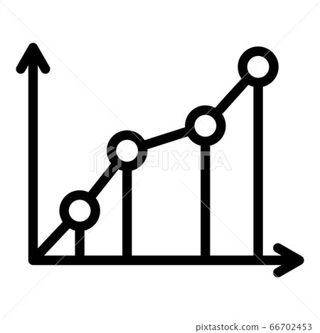 Startup graph icon, outline style Startup graph icon, outline style 66702453