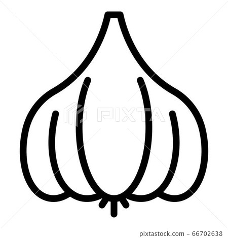 Garlic icon, outline style 66702638