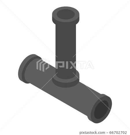 Hot water pipe icon, isometric style Hot water pipe icon, isometric style 66702702