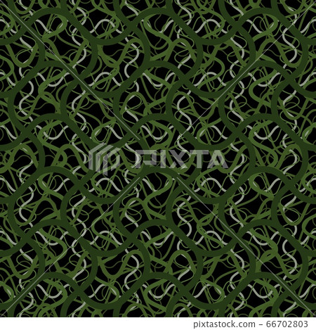 Ivy vine vector in a seamless wallpaper pattern, curved lines background 66702803