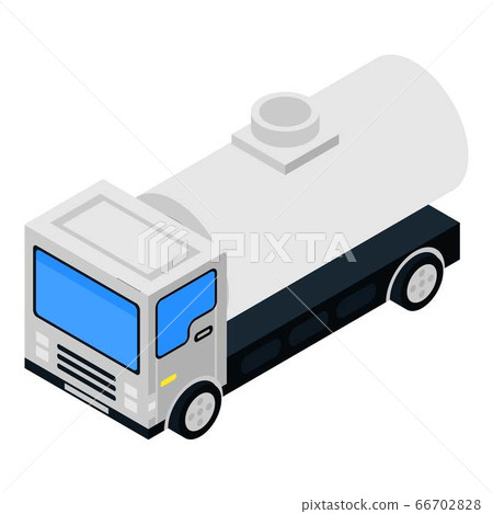 Petrol tank truck icon, isometric style 66702828
