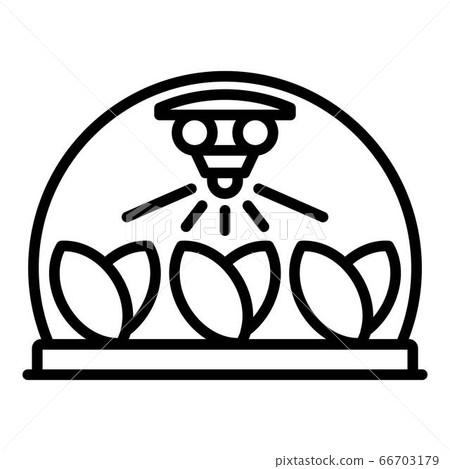 Smart plant irrigation icon, outline style 66703179