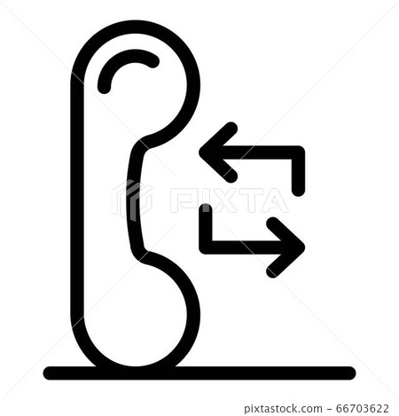 Worker call icon, outline style Worker call icon, outline style 66703622