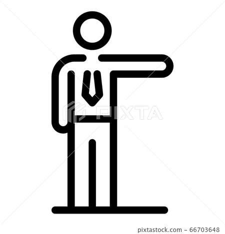 Jobless office manager icon, outline style 66703648