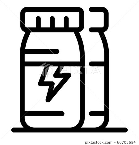 Caffeine energy drink icon, outline style 66703684