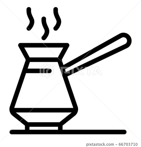 Coffee pot icon, outline style 66703710