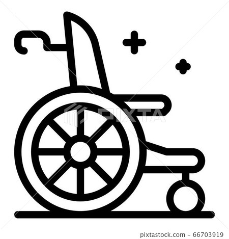 Wheelchair icon, outline style 66703919