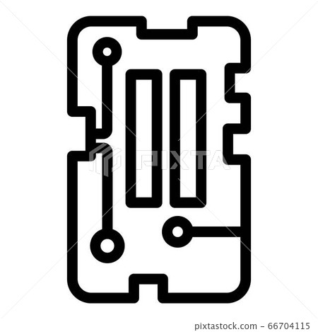 Mobile phone part icon, outline style 66704115