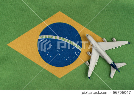 Flag of Federative Republic of Brazil and model 66706047