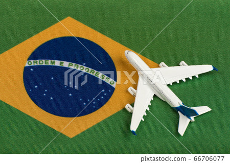 Flag of Federative Republic of Brazil and model Flag of Federative Republic of Brazil and model 66706077