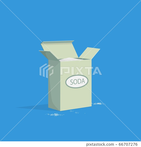 Pack of baking soda isometric. White alkaline powder for use cooking high quality organic detergent. Pack of baking soda isometric. White alkaline powder for use cooking high quality organic detergent. 66707276