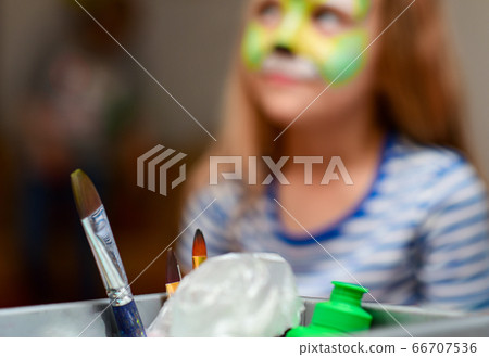 Art set of brushes for painting on the face 66707536