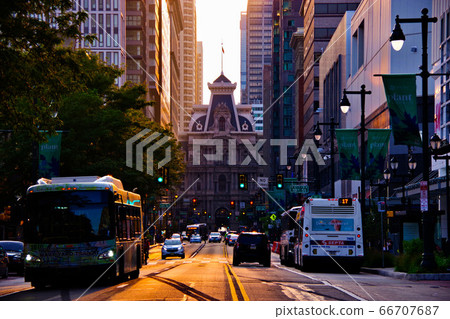 Philadelphia evening view 66707687