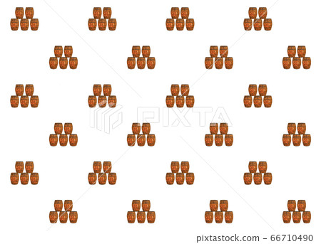 oak barrel warehouse pattern folded in a row on 66710490